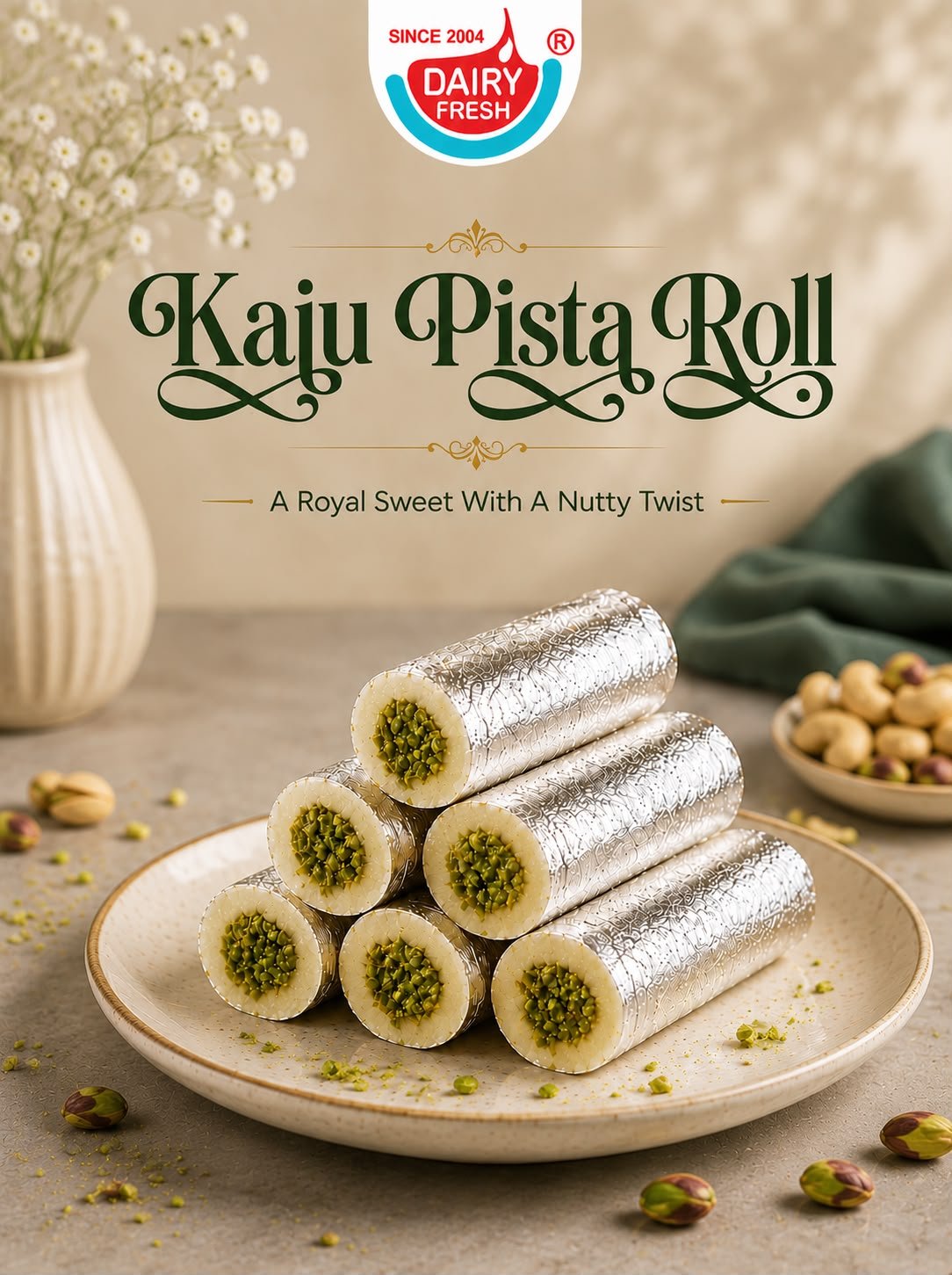 Kaju Pista Roll
